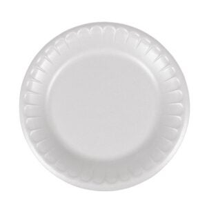 7 Inch Foam Plates, White | Raw Item