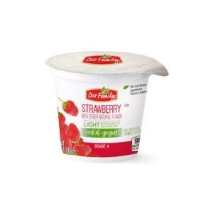 Our Family Non Fat Strawberry Yogurt 6oz | Packaged