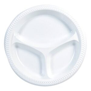 10 1/4" White Plastic Plates | Raw Item