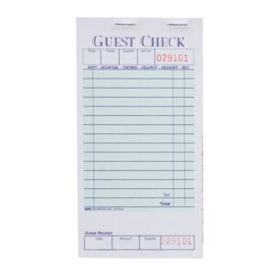 Guest Check Books | Raw Item