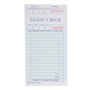 One Part Guest Checks | Raw Item
