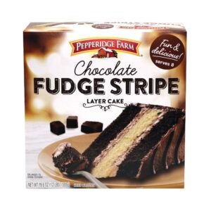 Fudge Stripe Layer Cake | Packaged