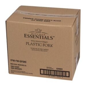 White Plastic Forks | Corrugated Box