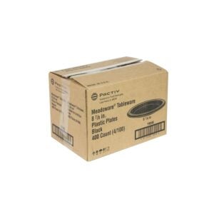 PLATE PLAS 9" BLK 400CT PACTIV | Corrugated Box