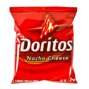 Nacho Cheese Flavored Tortilla Chip Pack | Packaged