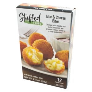 Bacon Mac & Cheese Bites | Packaged