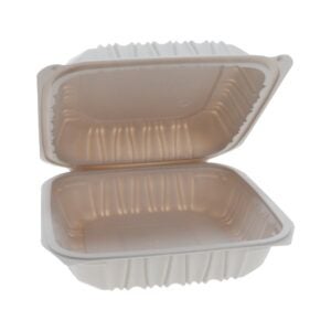 White Foam 1 Compartment Containers, Hinged | Raw Item