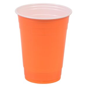 Orange 16 oz. Plastic Cups | Raw Item