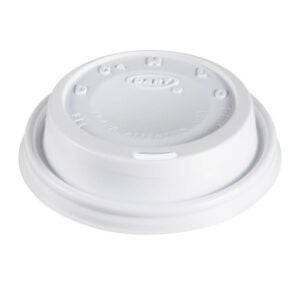 White Cappucino Dome Lid | Packaged