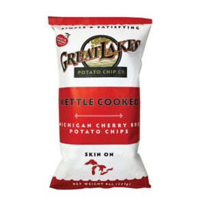 Kettle Cooked Michigan Cherry BBQ Potato Chips | Packaged