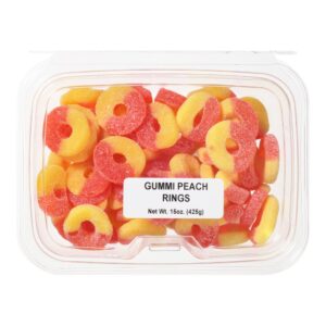 Gummi Peach Rings | Packaged
