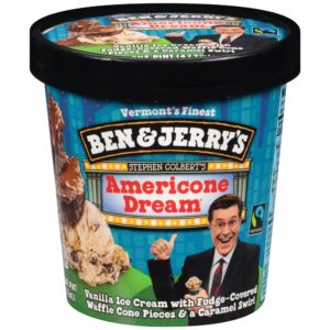 Ben & Jerry's Stephen Colbert AmeriCone Dream Ice Cream | Packaged