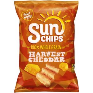 Harvest Cheddar Flavored 100% Whole Grain Potato Chips | Packaged