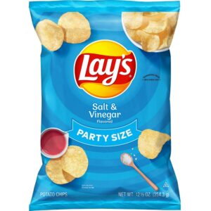 Party Size Salt & Vinegar Flavored Potato Chips | Packaged