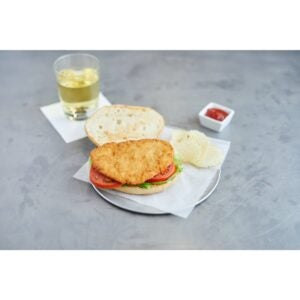 Chicken Breast Fillets Fritters, Cooked, NAE, 4 oz. | Styled