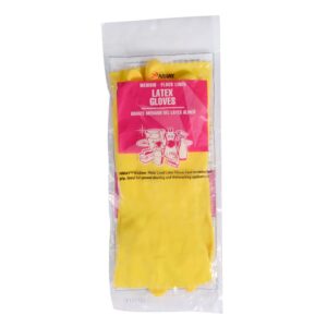 Medium Yellow Rubber Gloves | Packaged