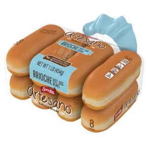 Artesano Brioche Hot Dog Buns | Packaged