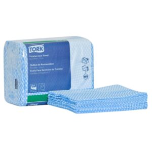 WIPER FS BLUE/WHT Z FOLD 80CT TORK | Packaged