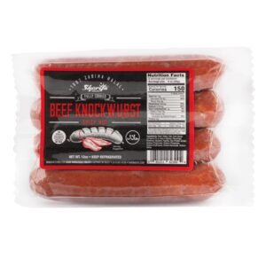 Sharifa Halal Beef Knockwurst 12oz | Packaged