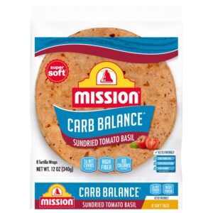 Mission Carb Balance Sundried Tomato Basil Tortilla 8ct | Packaged