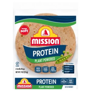 Mission Protein Tortilla wraps 9oz | Packaged