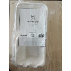 CONT HINGED PULP 6X6X3 WHITE COMPOSTABLE | Packaged