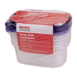 Deep Dish Containers with Lids | Packaged