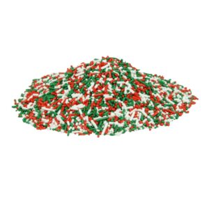White, Red & Green Sprinkles | Raw Item
