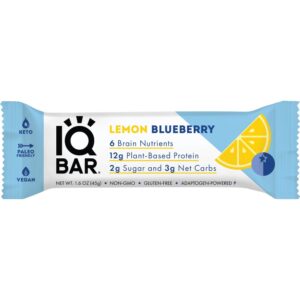 Lemon Blueberry Keto Protein Bar | Packaged
