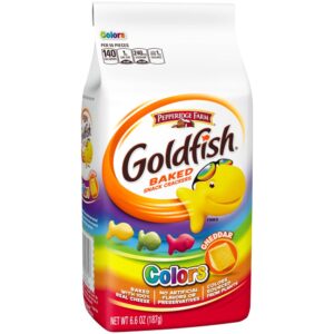 Cheddar Colored Goldfish Crackers | Packaged