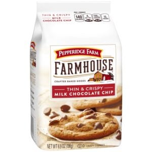 Pepperidge Farm Farmhouse Thin & Crispy Milk Chocolate Chip Cookies | Packaged