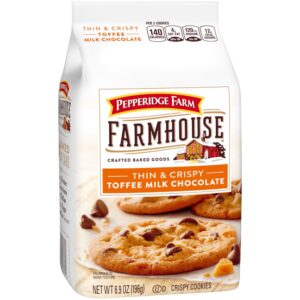 Pepperidge Farm Farmhouse Thin & Crispy Toffee Milk Chocolate Cookies | Packaged