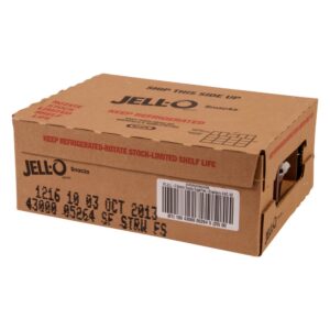 Gelatin Cup Strawb Sgr Fr 8-4ct Jello | Corrugated Box