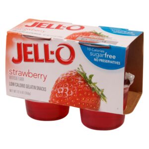 Gelatin Cup Strawb Sgr Fr 8-4ct Jello | Packaged