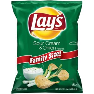 Family Size Sour Cream & Onion Lay's Potato Chips | Packaged