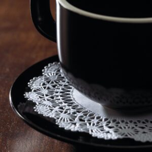 12" White Lace Doily | Styled