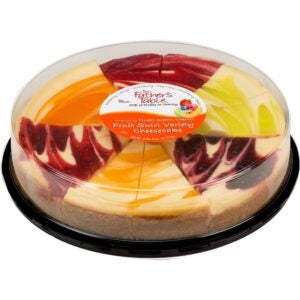 Fruit Swirl Variety Cheesecake | Packaged
