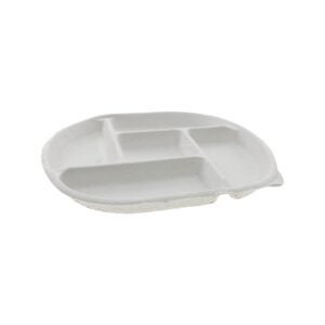 TRAY SCHOOL FBR 5CMPT WHT RND 2-125 | Raw Item