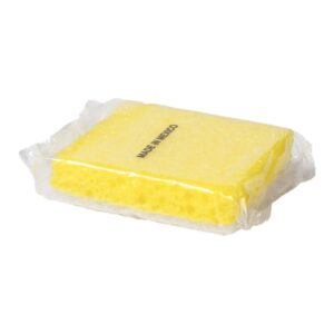 Scrubbing Sponge White/Yellow | Packaged