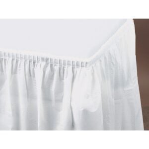 White Plastic Table Skirt | Styled
