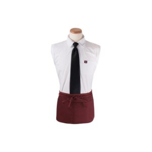 Burgundy Half Waist Apron | Styled