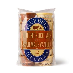 Blue Bell Homemade Vanilla & Dutch Chocolate Cups | Packaged