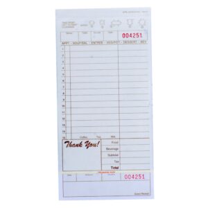 Guest Check Books | Raw Item