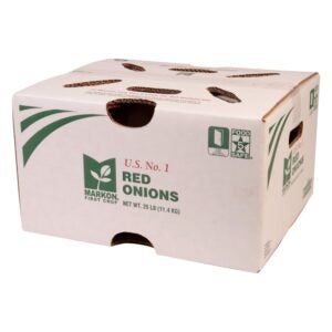 Jumbo Red Onions | Corrugated Box