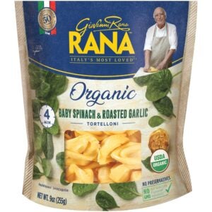 Organic Baby Spinach & Roasted Garlic Tortelloni | Packaged