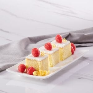 Yellow Sheet Cake with White Icing | Styled