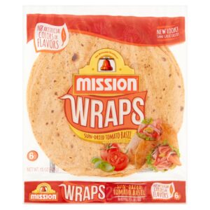 Mission Sun-Dried Tom Basil Wraps 15z | Packaged