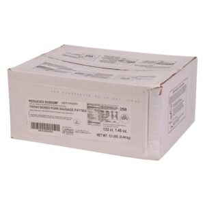 Low Salt Sausage Patties | Corrugated Box