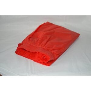 Red Plastic Table Skirt | Styled