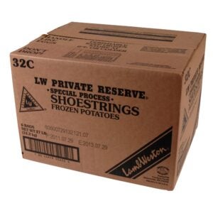 1/4 inch Shoestring Cut French Fries | Corrugated Box